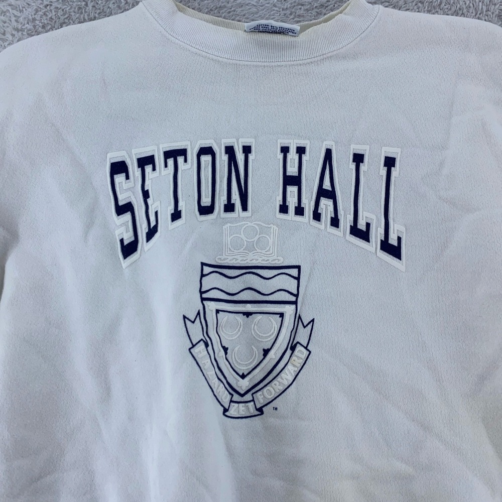 Vintage Seton Hall Pirates Sweater XL University NCAA Basketball Velva Sheen 90s